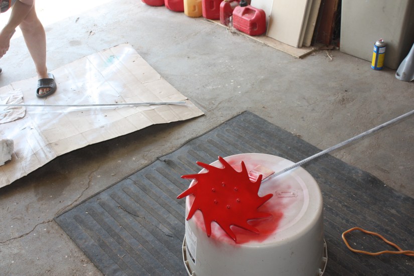 MetalFlowerPainted&Drying